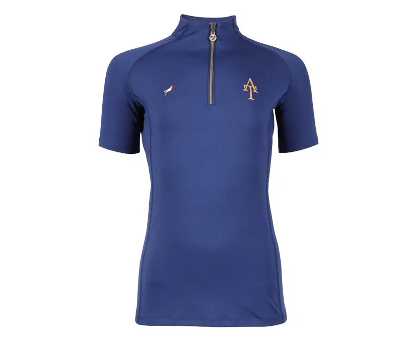 Aubrion Team Short Sleeve Base Layer - Young Rider NAVY