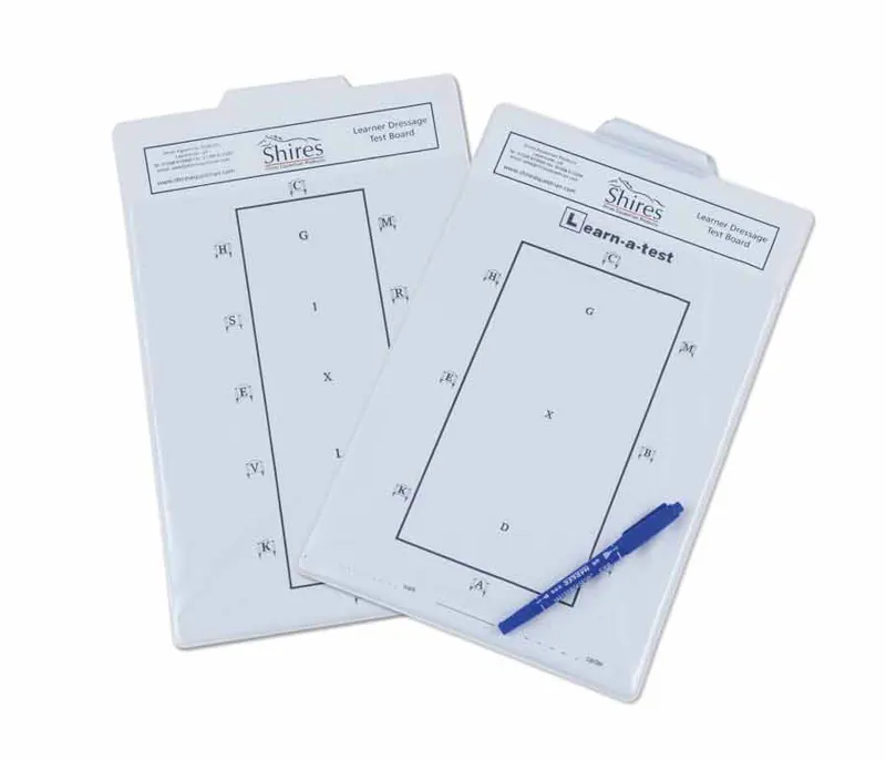Shires One Size Learner Dressage Test Board In White
