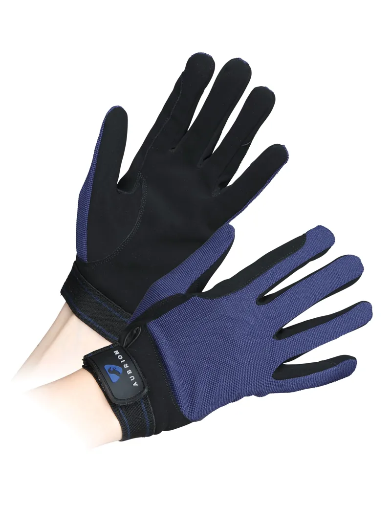 Aubrion Mesh Riding Gloves in Navy