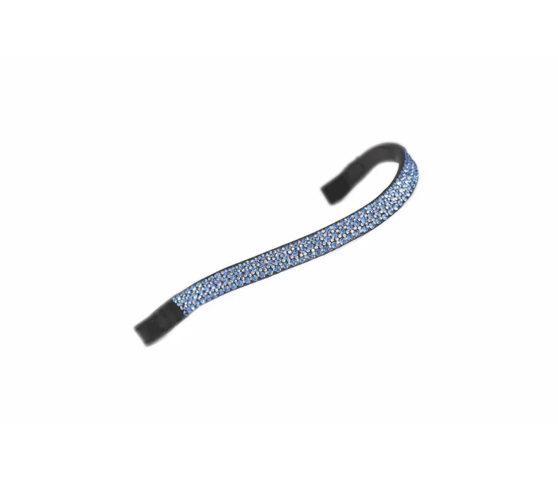 Velociti GARA Wide Diamante Browband in BLU/BLK
