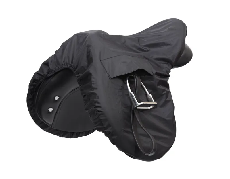 Shires One Size Waterproof Ride-On Saddle Cover In Black