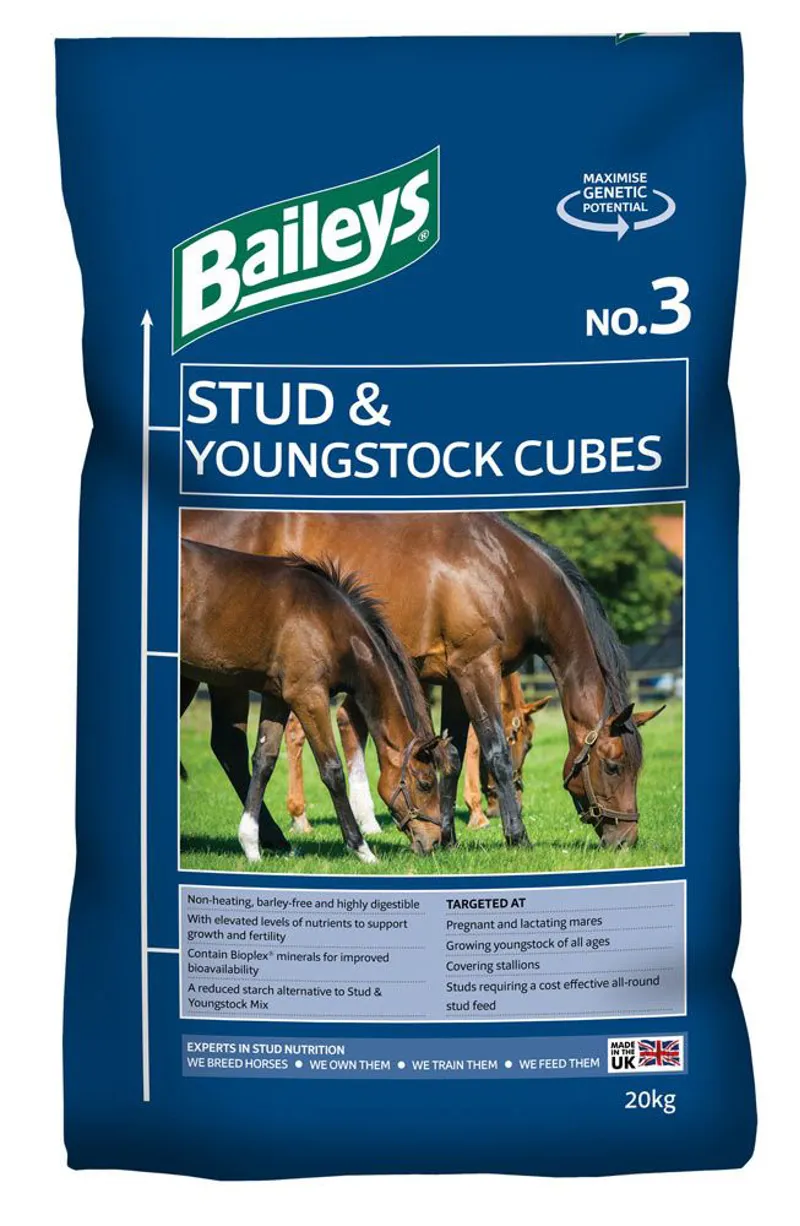 Baileys No. 3 Stud and Youngstock Cubes 20kg Feed
