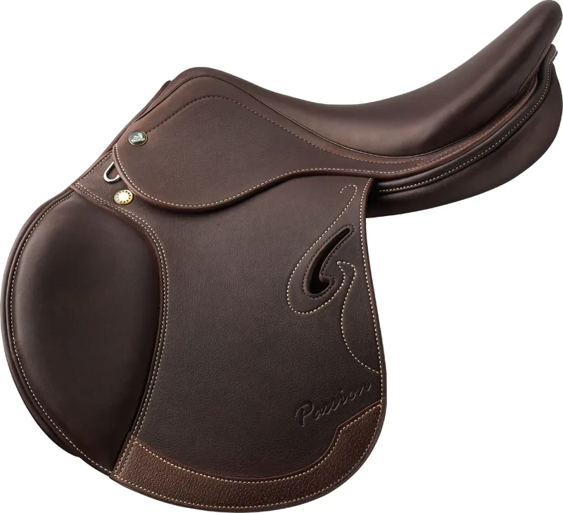 Prestige Italia Passion Jump D Saddle with Flocked Panels Tobacco 