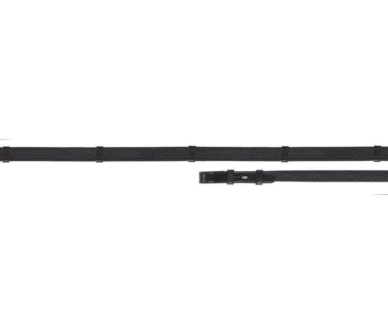 GARA Continental Rubber Grip Reins in BLK/BLK