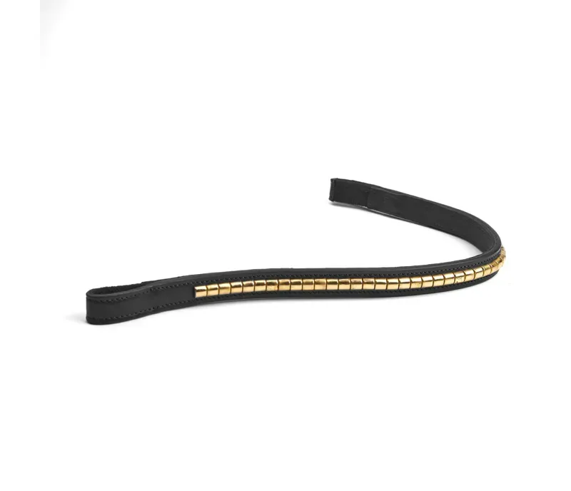 Velociti Rapida Clincher Browband in Black/Brass