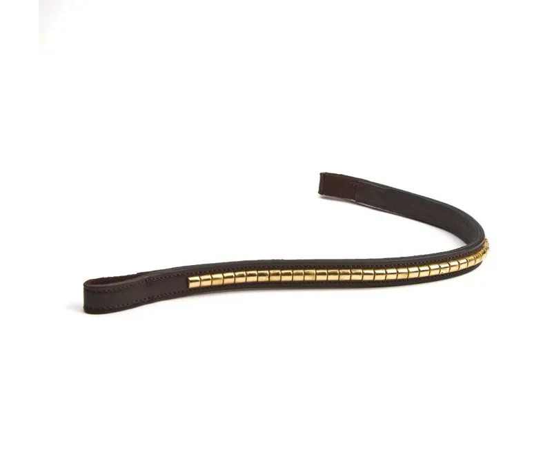 Velociti Rapida Clincher Browband in Havana/Brass