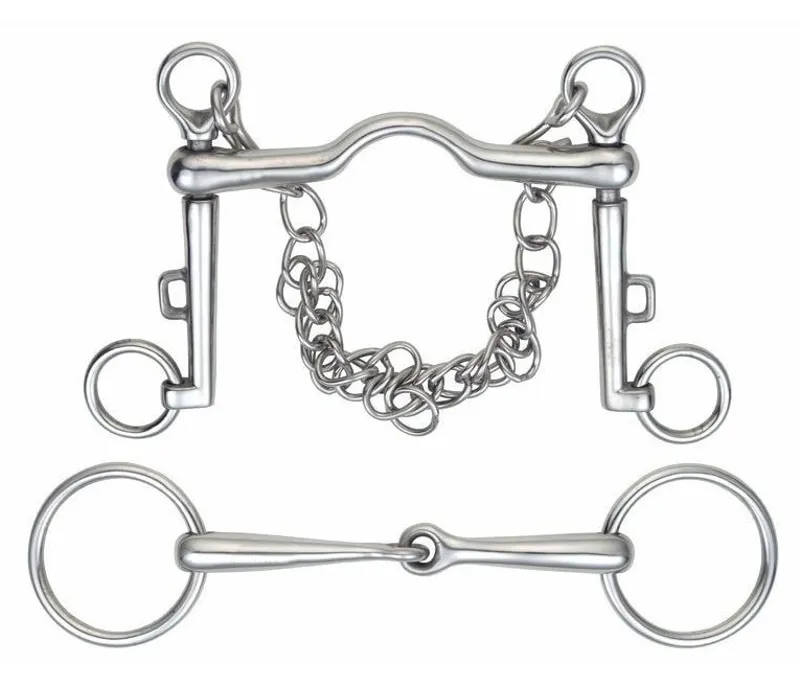 Shires Port Mouth Weymouth bit Set in S/STEEL