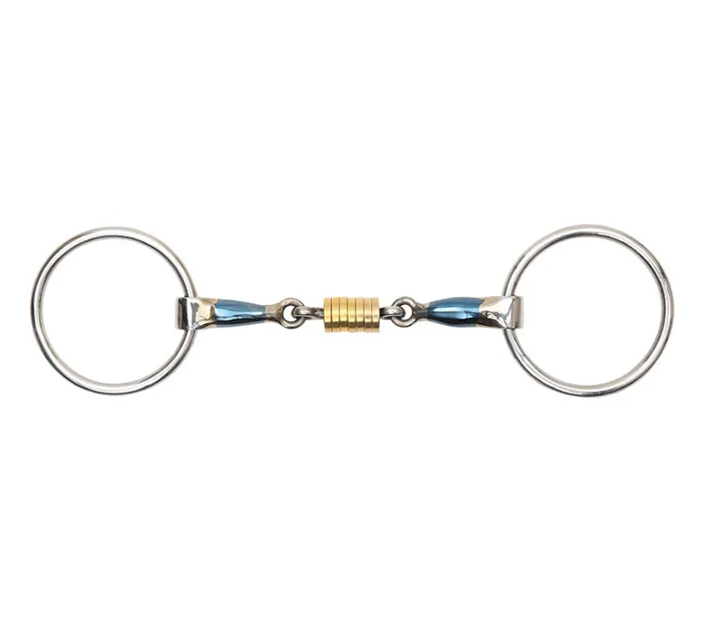 Shires Blue Sweet Iron Loose Ring Snaffle Bit With Roller in BLUESWT