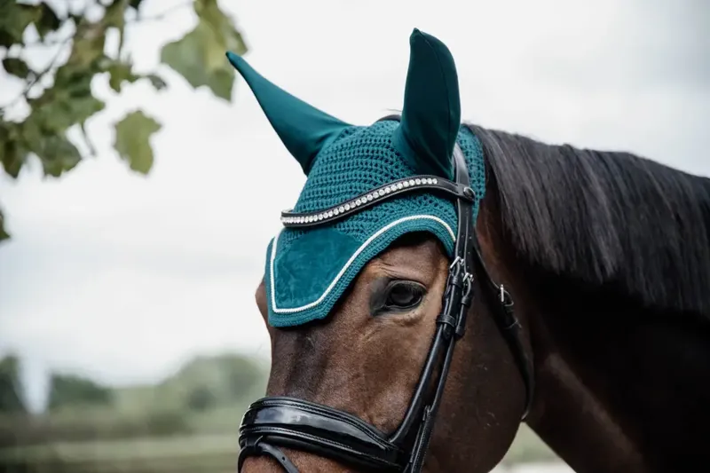 Kentucky Horsewear Fly Veil Wellington Velvet Emerald