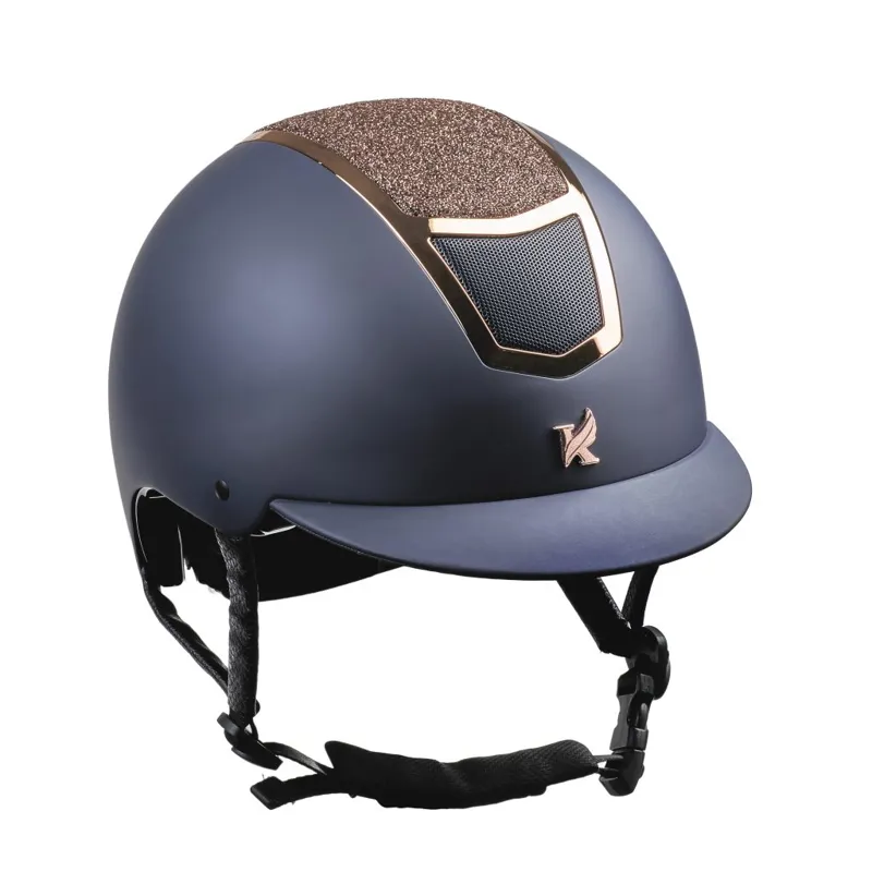 Karben Valentina Riding Hat in Navy and Rose Gold