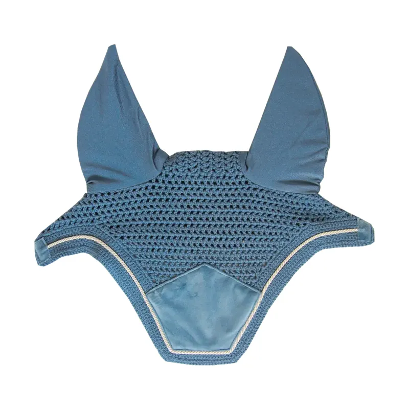 Kentucky Horsewear Fly Veil Wellington Velvet Light Blue-1