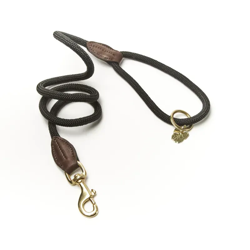 Digby and Fox Fine Rope Lead in Black