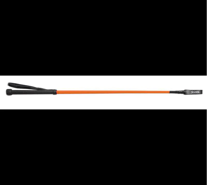 Shires Childrens 24 Inch Thread Stem Whip In Orange