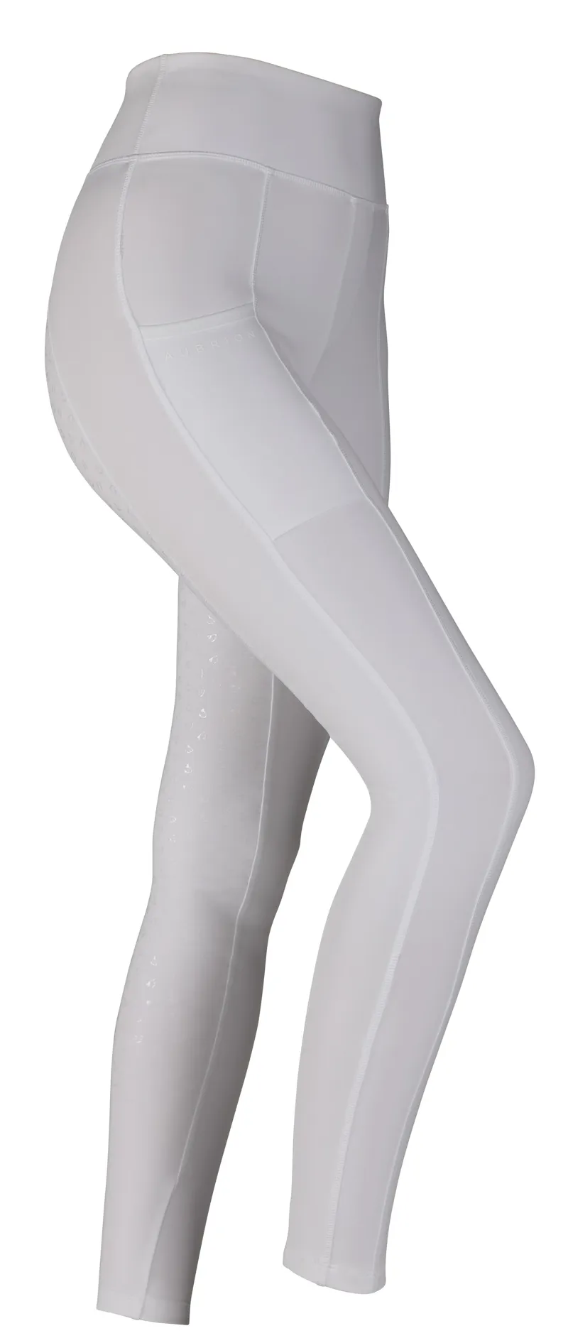 Aubrion Hudson Girl's Riding Tights in White