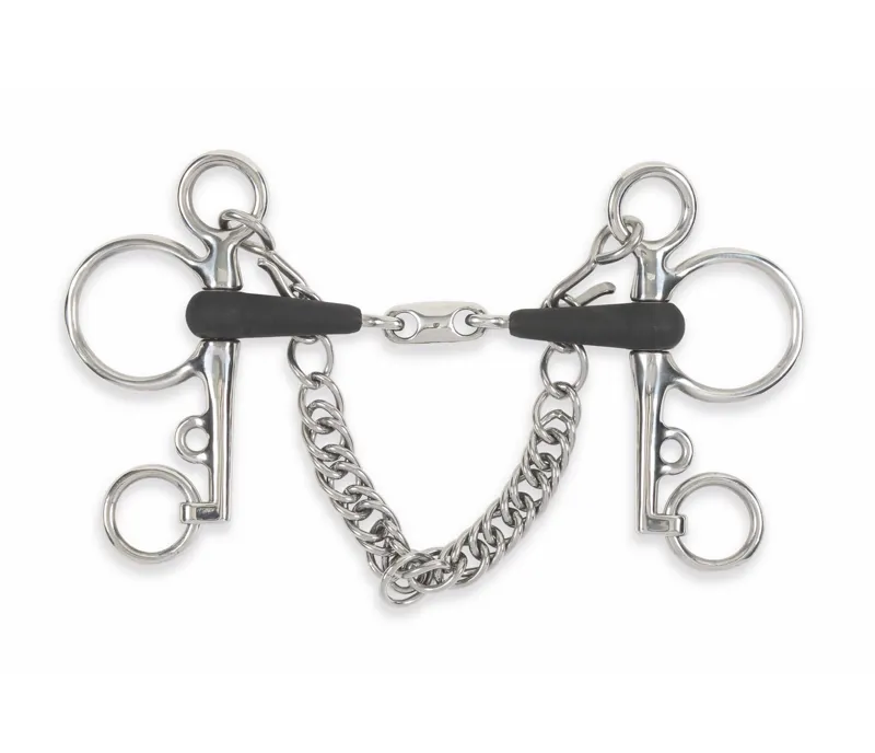 Shires Equikind+ Peanut Link Pelham in STEEL