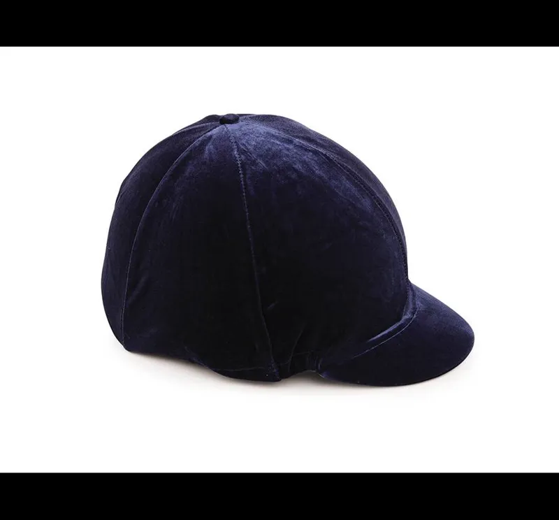 Shires Velveteen Hat Cover In Navy