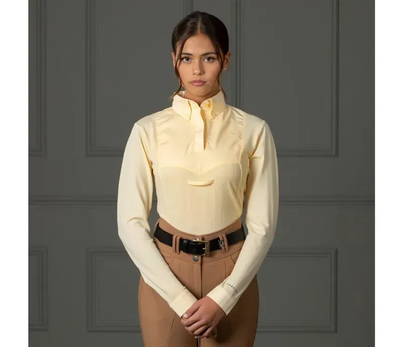 Aubrion Long Sleeve Tie Shirt in Yellow