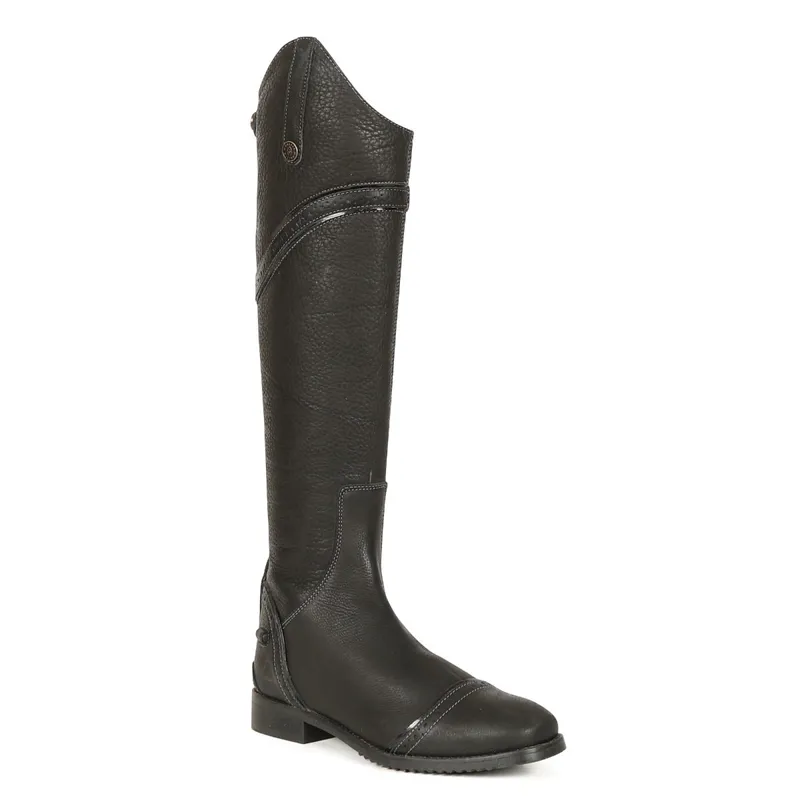 Moretta Amalfi Leather Riding Boots in BLACK-1