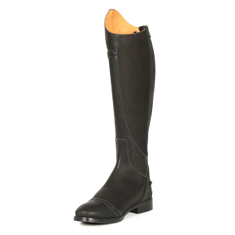 Moretta Amalfi Leather Riding Boots in BLACK-2