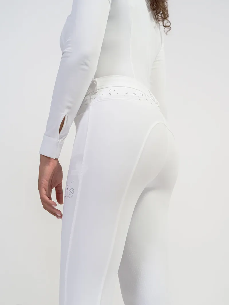 Samshield Jully Crystal Leaf Knee Grip Breeches White