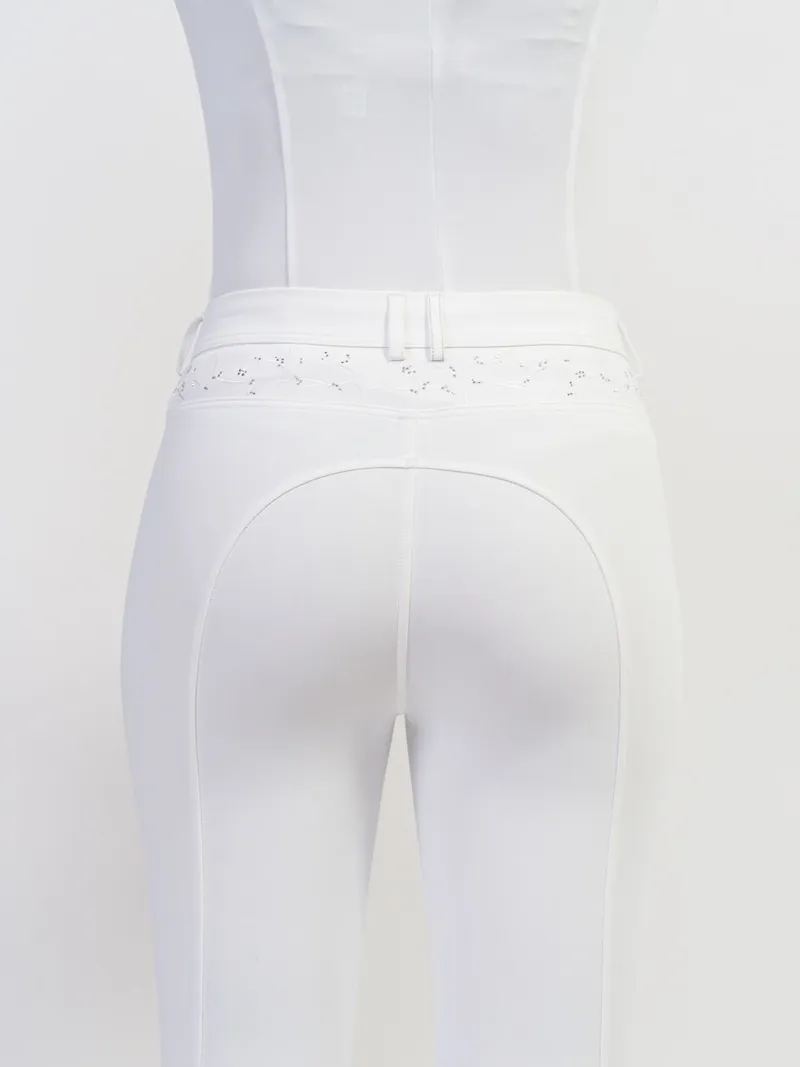 Samshield Jully Crystal Leaf Knee Grip Breeches White-1