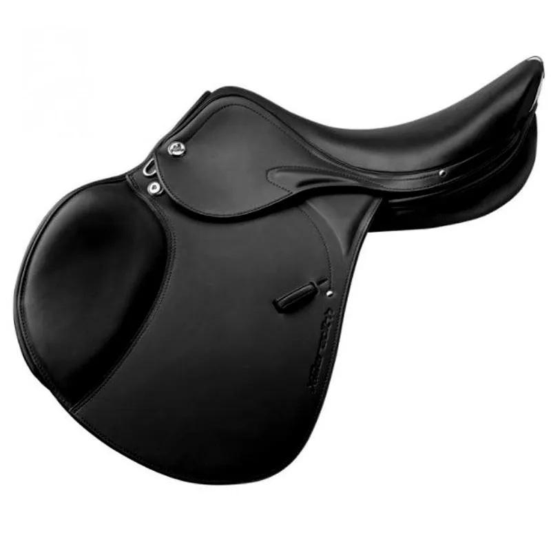 Prestige Italia X-Meredith D Jump Saddle with Flocked Panels Black 