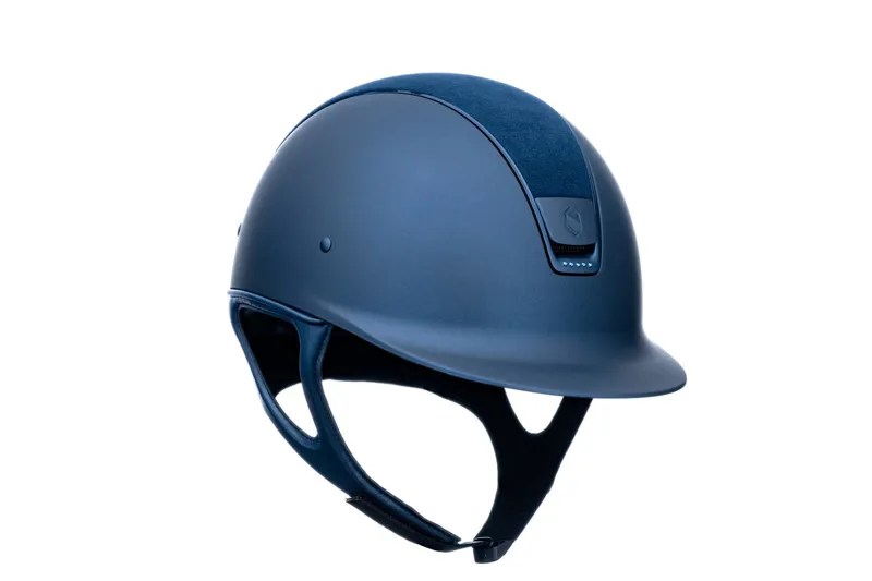 Custom Samshield Helmet - Shadowmatt Alcantara Top Blue Stones