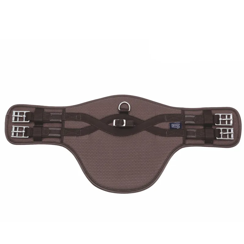 Anit-Chafe Short Stud Girth Elastic Brown 