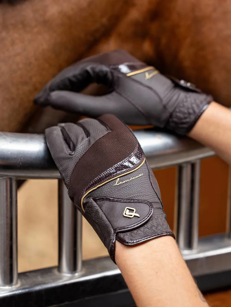 LeMieux Competition Gloves Brown-1