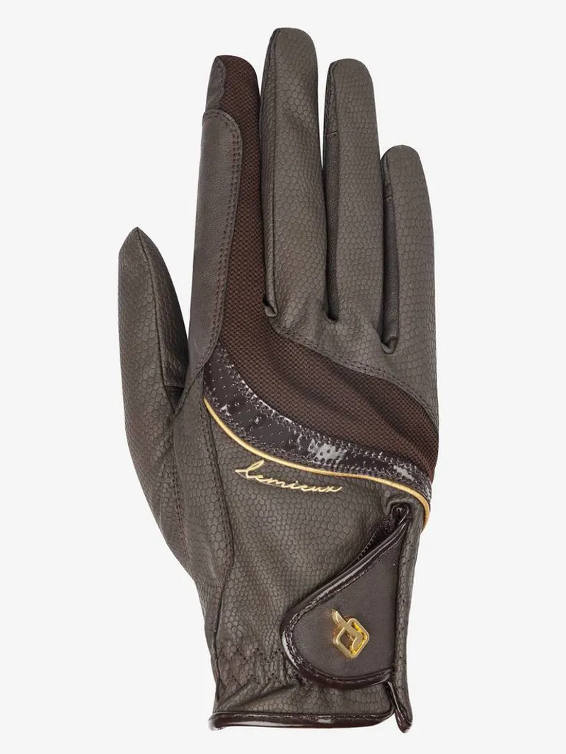 LeMieux Competition Gloves Brown-3