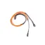 Breeze Up Leather Loop End Reins Brown w Orange Grip