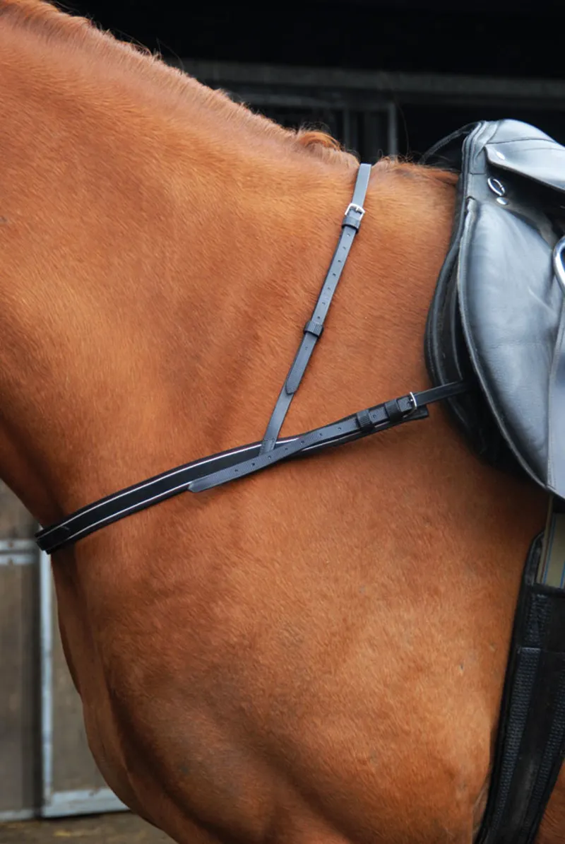 Breeze Up Synthetic Elasticated Breastplate Black