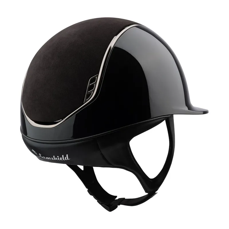 Samshield Shadowmatt 2.0 Glossy Black Alacantra Top Crystal Fabric Blazon -3