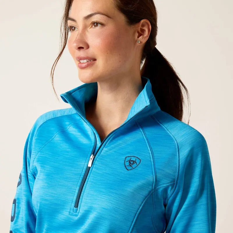 Ariat Womens Tek Team 1/2 Zip Sweatshirt Hawaiian Surf-3