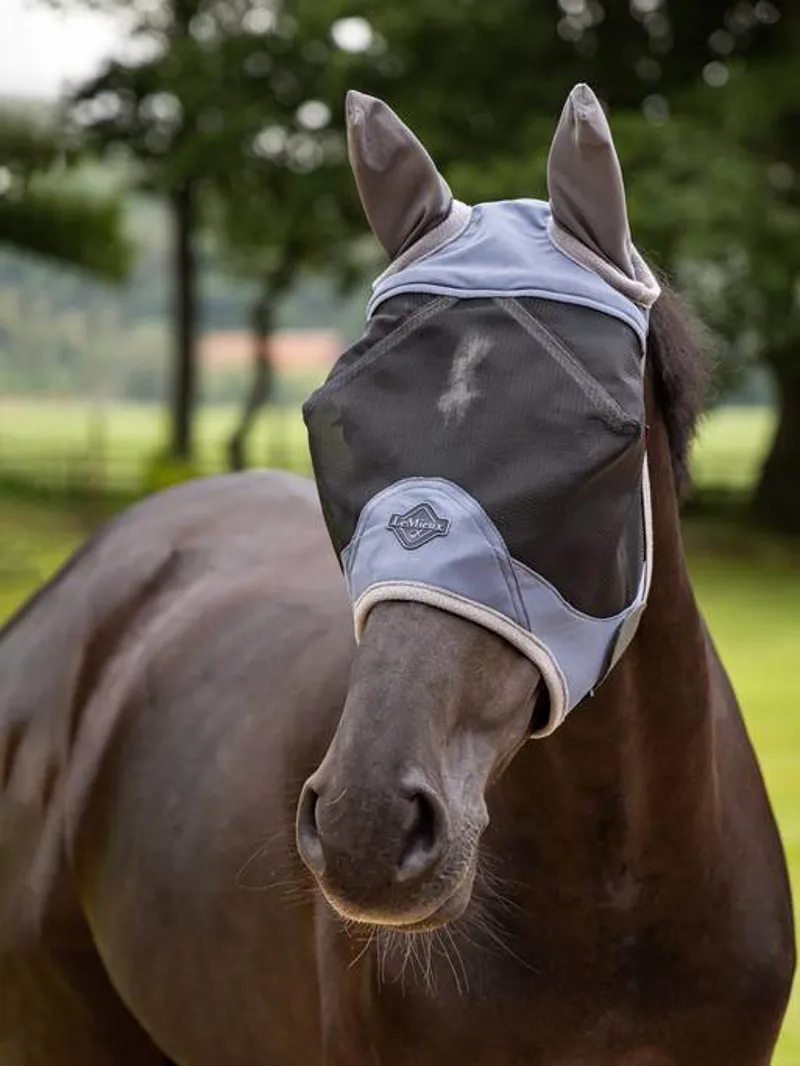 Le Mieux Visor-Tek Half Fly Mask Jay Blue