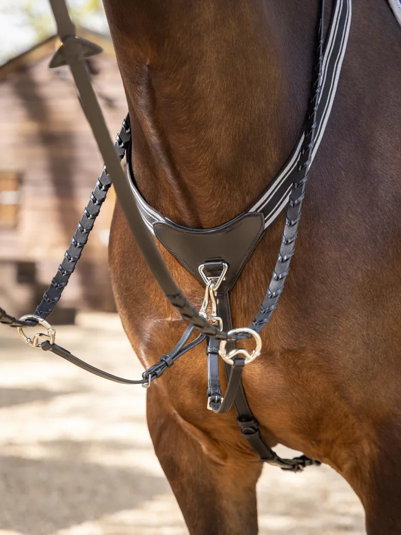 Le Mieux Arika Elasticated Breastplate Black/Silver