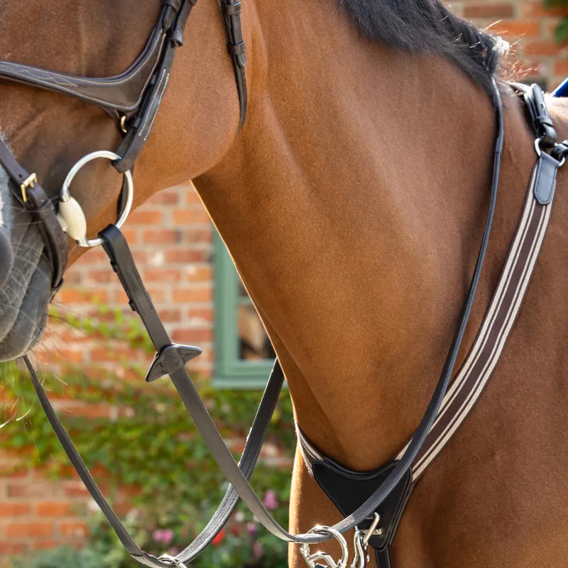 Le Mieux Arika Elasticated Breastplate Brown/Silver-1