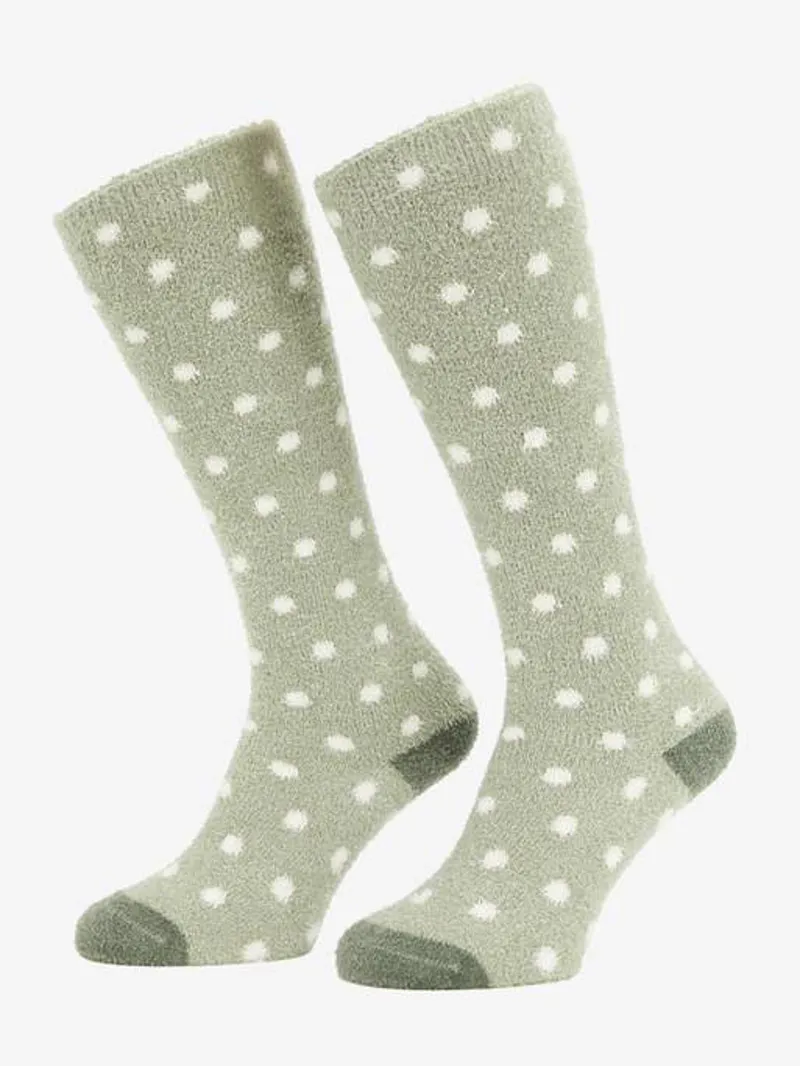 Le Mieux Sally Spot Fluffies Socks Fern-1
