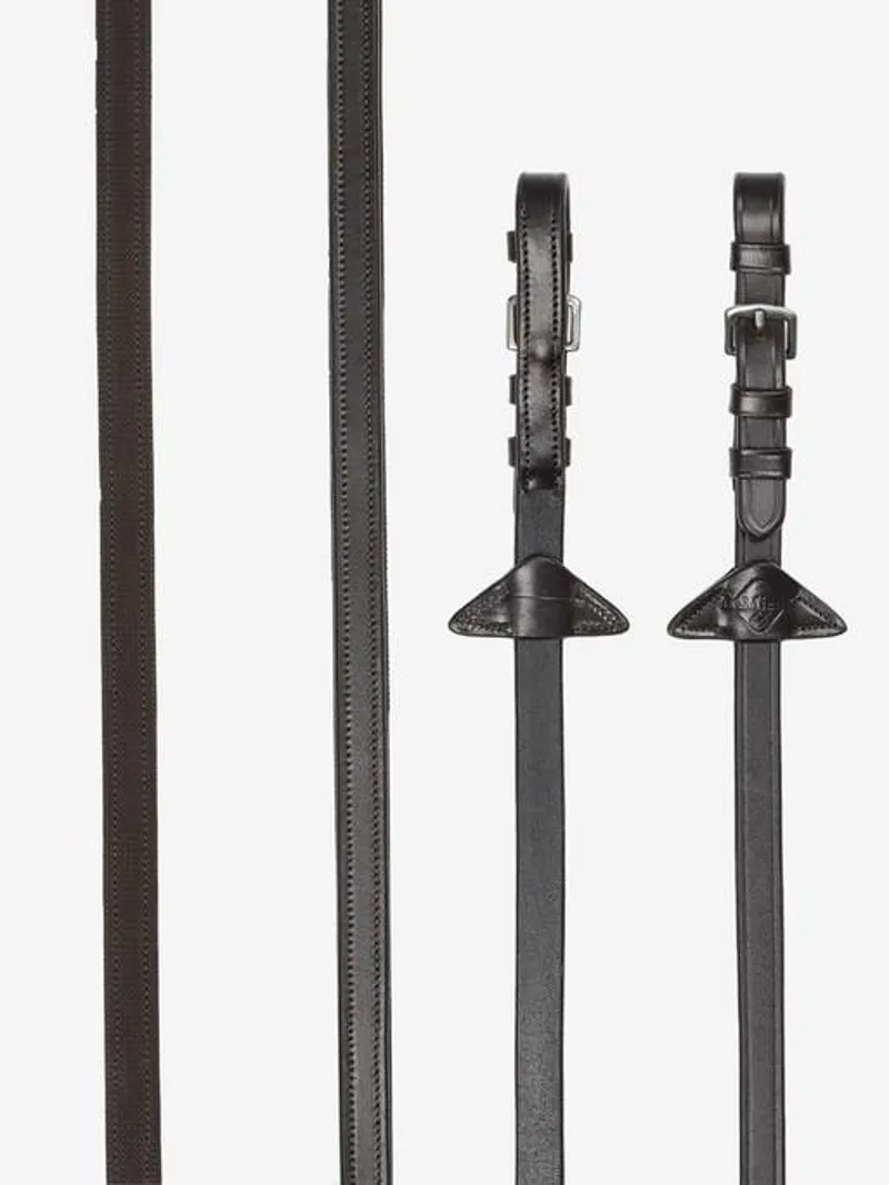 Le Mieux Rubber Half Lined Reins Brown/Silver