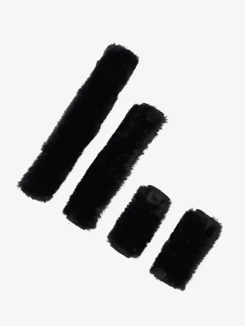 LeMieux Simuwool Headcollar Set Black One Size-1