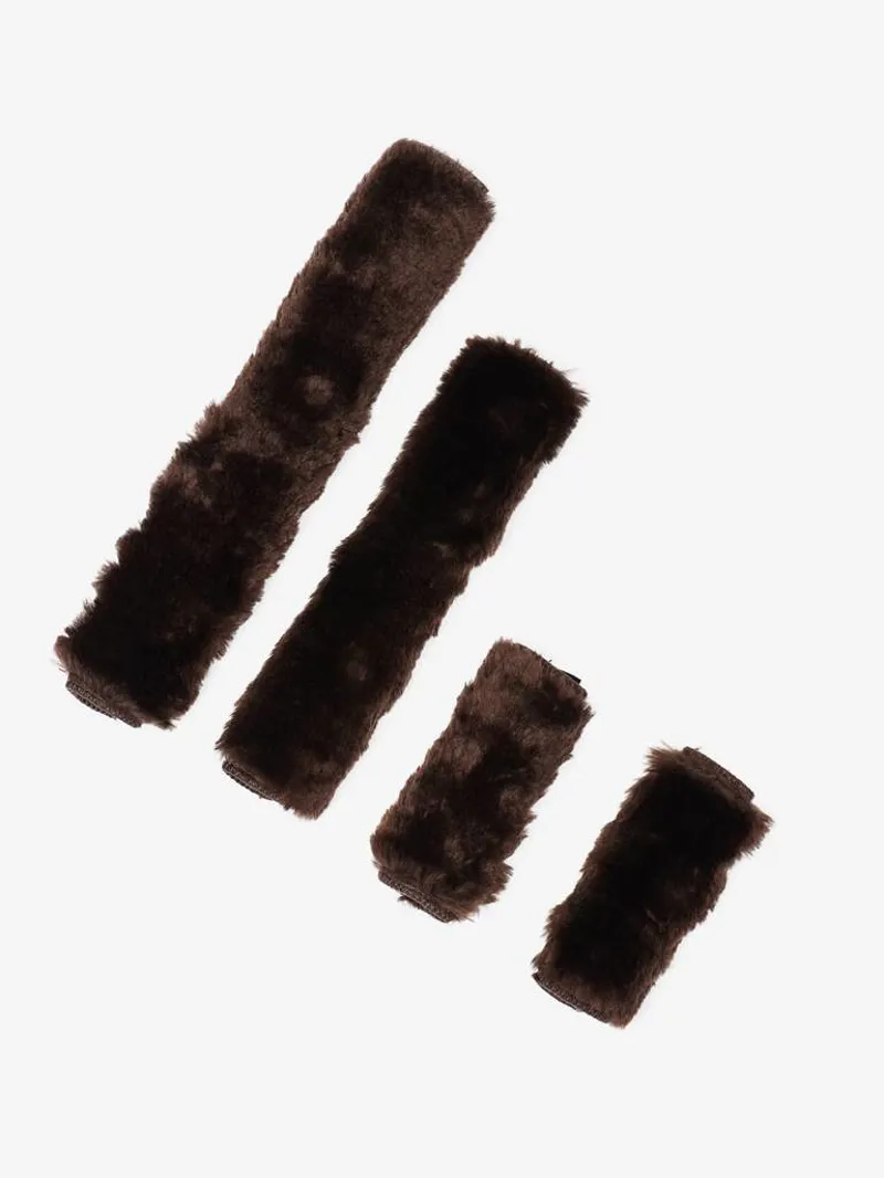 LeMieux Simuwool Headcollar Set Brown One Size-1