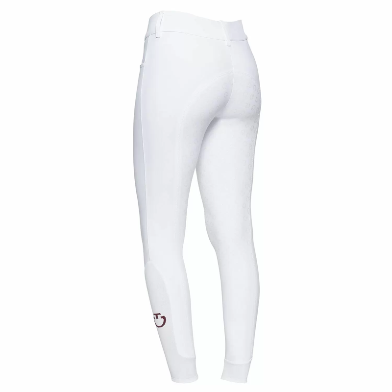 Cavalleria Toscana Ladies American Full Grip Breeches - White-2