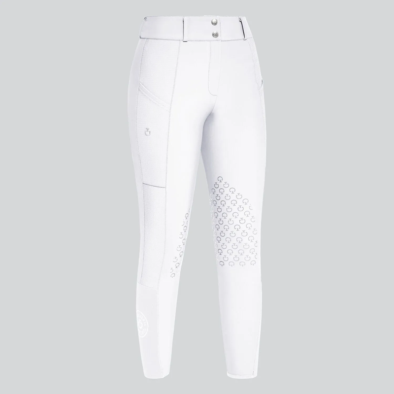 Cavalleria Toscana Perforated Insert Jumping Breeches White