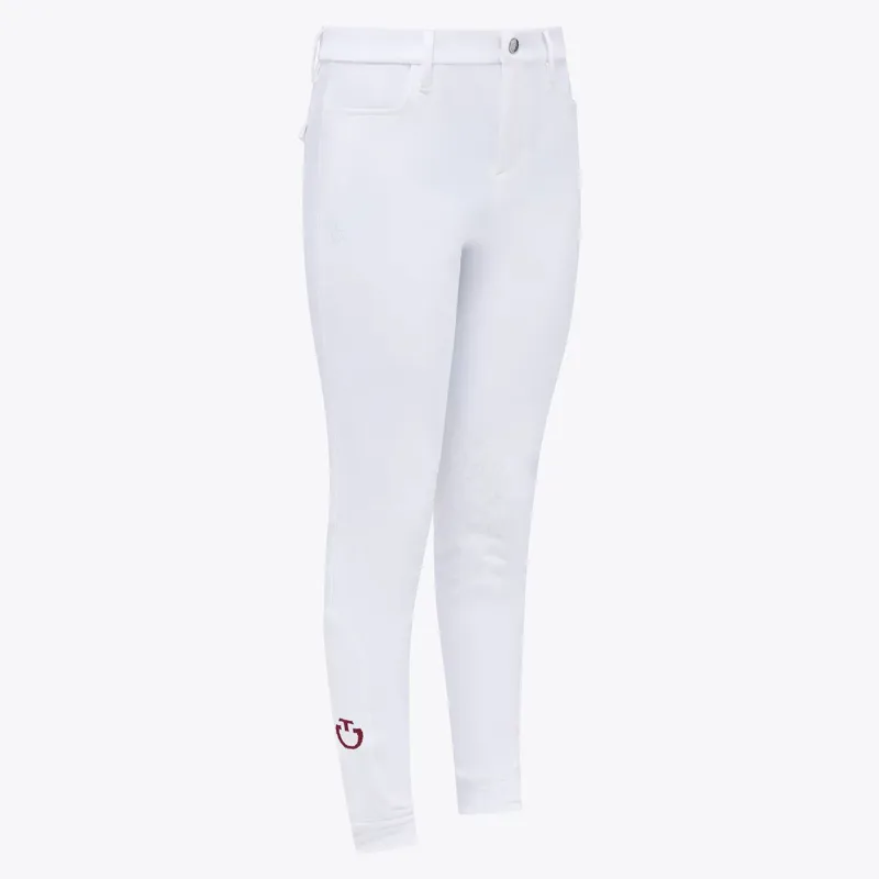 Cavalleria Toscana Boy's Knee Grip Riding Breeches White