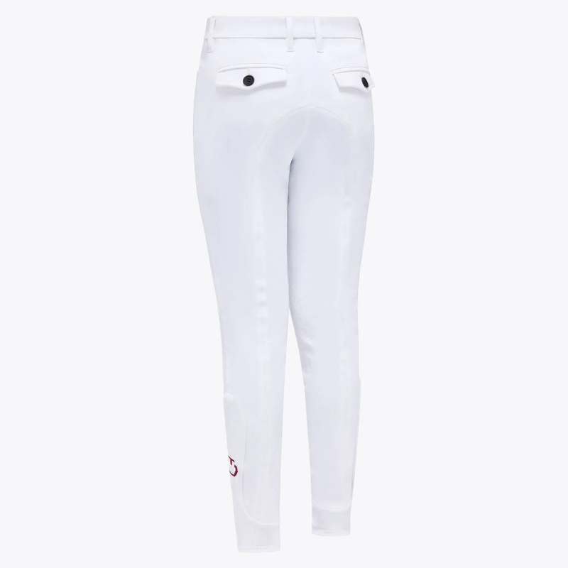 Cavalleria Toscana Boy's Knee Grip Riding Breeches White-1