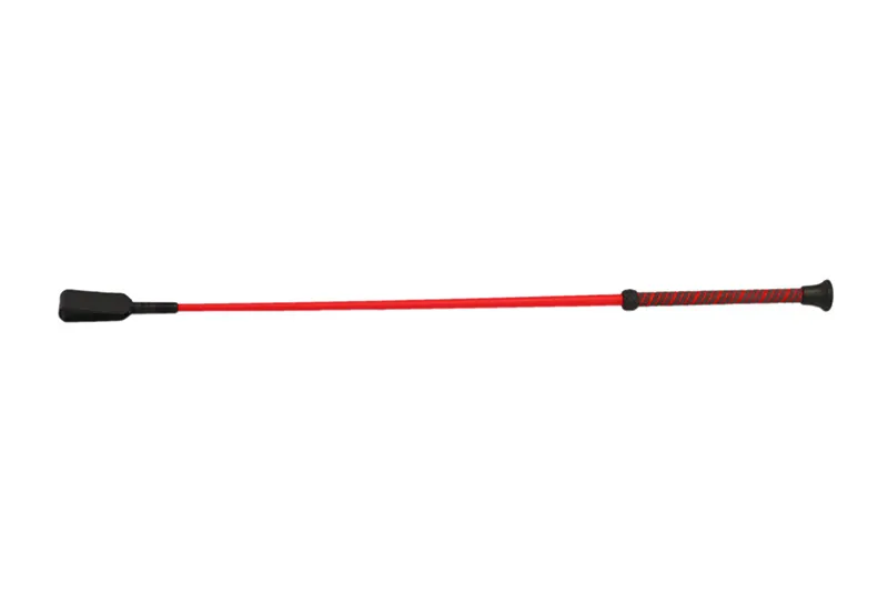 Equisential Rein Grip Handle Whip Red
