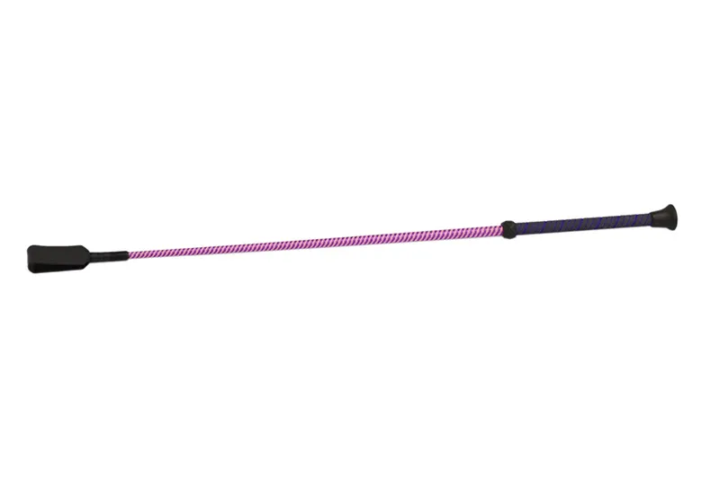 Equisential C3 Rein Grip Handle Whip Purple/Pink
