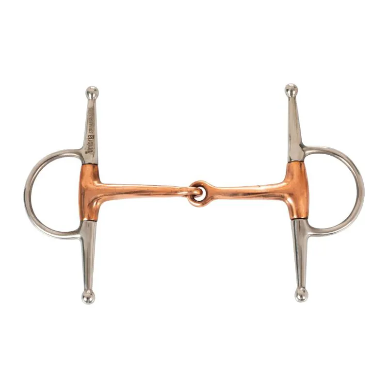Umbria Solid Copper Full Cheek Snaffle Bit