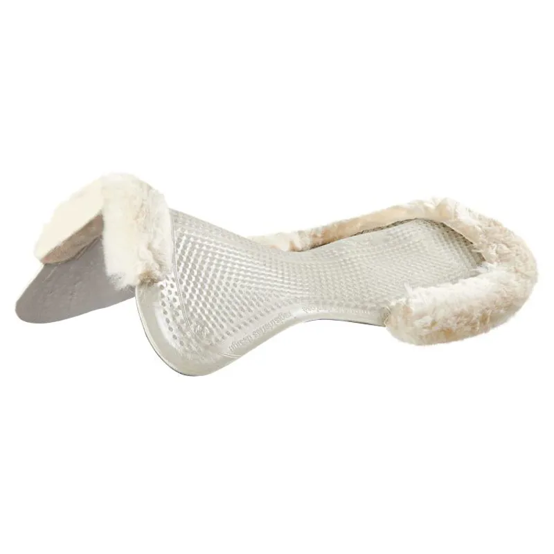 Acavallo Therapeutic Gel Pad Cut Out 1/2 Sheepskin Edge With Dri-Lex Trans/Nat