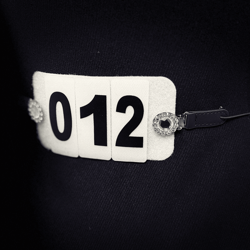 Navy Crystal Showing Number Clips One Size-1